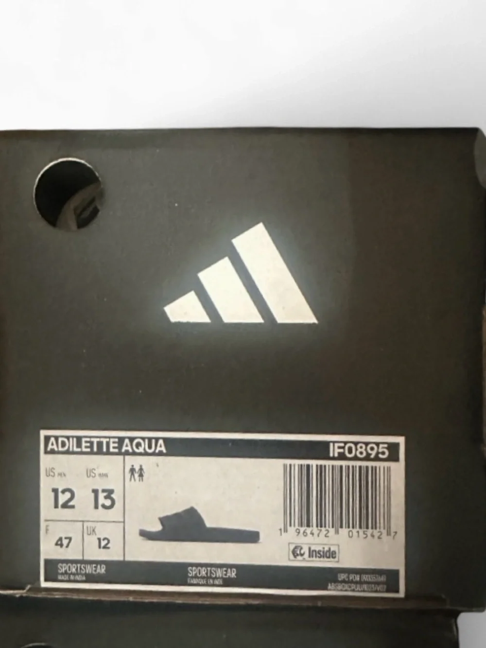 adidas Adilette Aqua Monochrome Navy Blue Slides/Sandals Size US Men’s 12 (NWT)